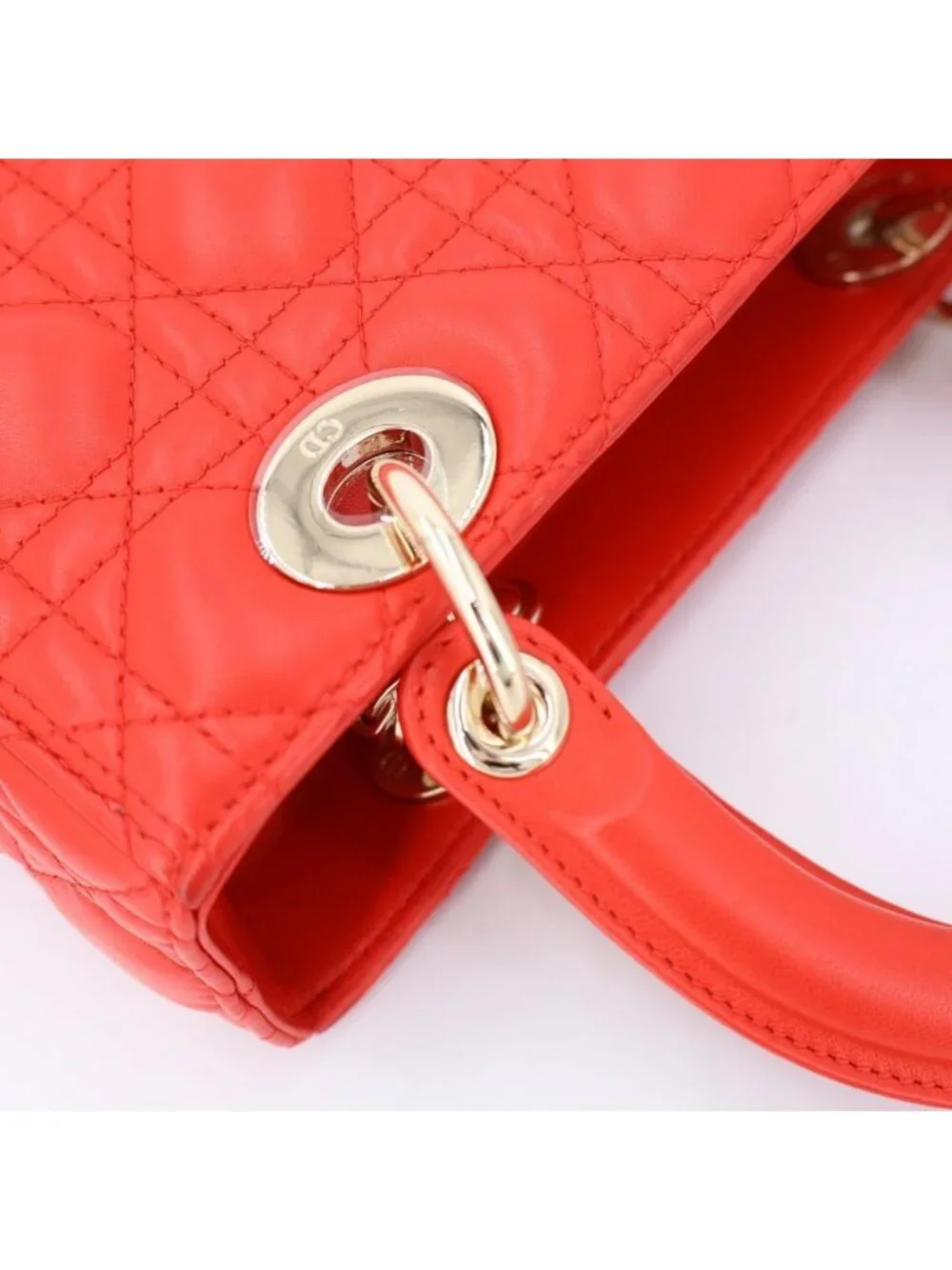 Dior Lady Cannage Leather 2-Way Handbag